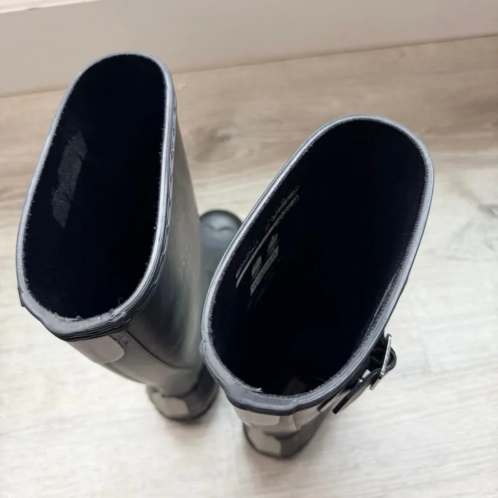Hunter kids dark black Rain rubber Boots SIZE US 1